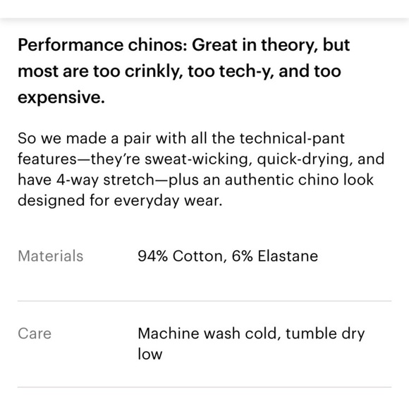 Everlane Mens Performance Chino Uniform Pant - Picture 4 of 11